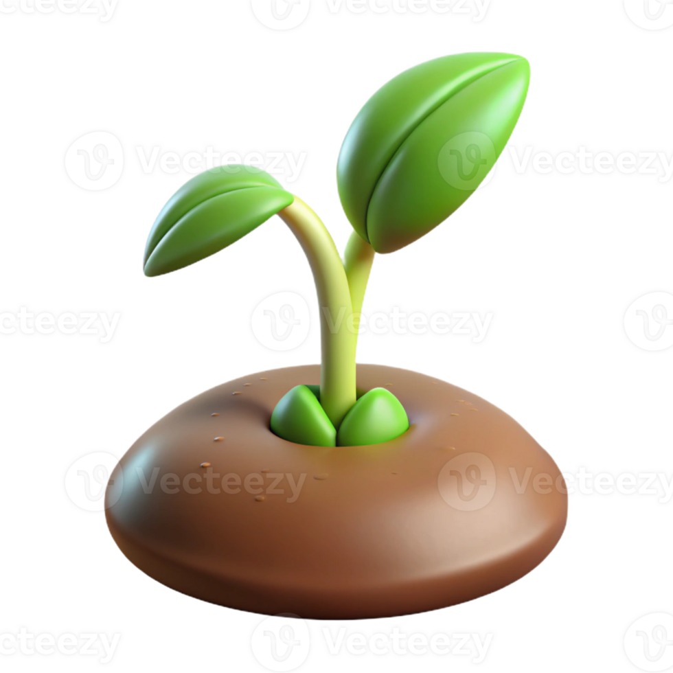 extraordinary contemporary A sprouting seed, pushing through the soil, soft lighting, new life theme genuine png