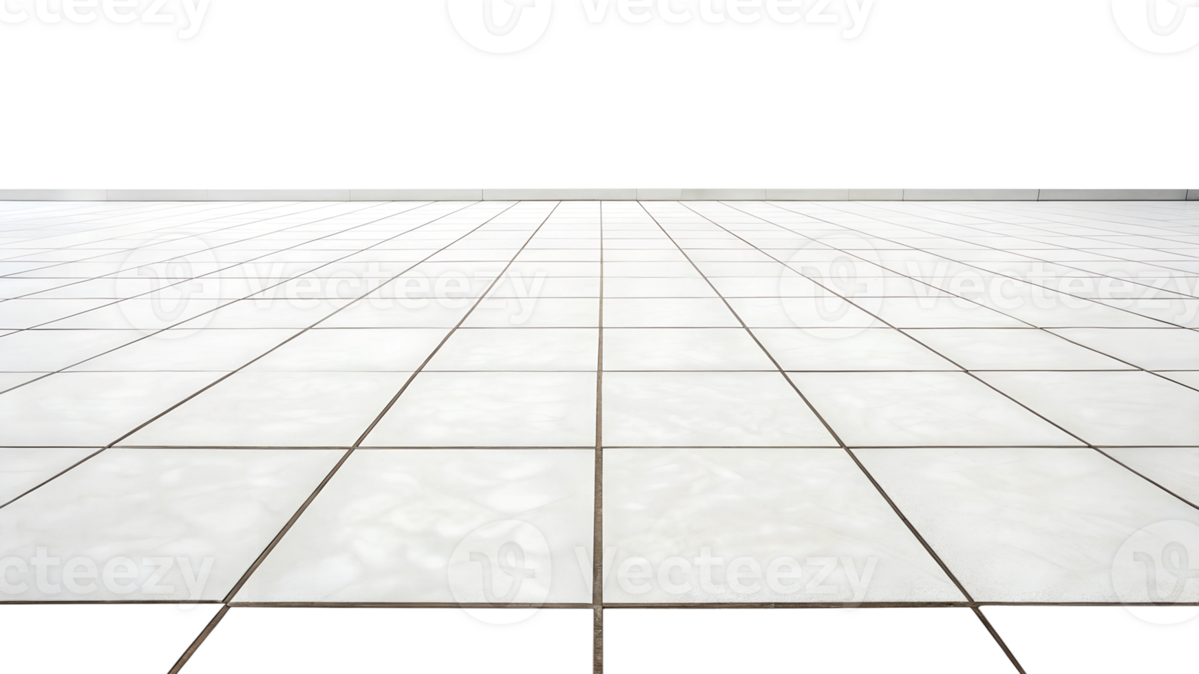 grey tile floor distance border defocused isolated on transparent background cutout png