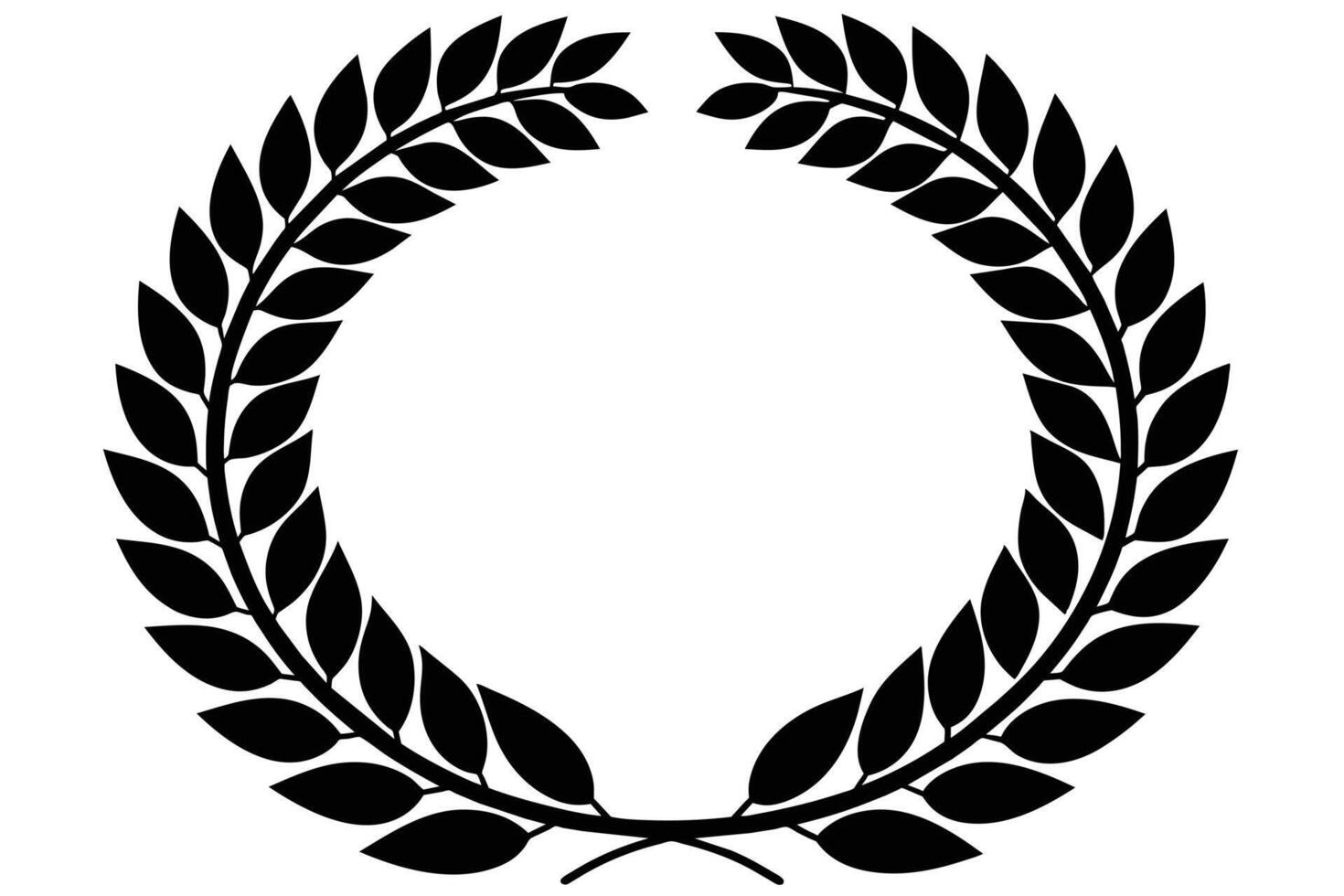 A Elegant Laurel Wreath Graphic vector