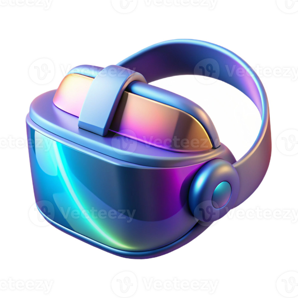 vibrant abstract A futuristic AR headset displaying a vibrant holographic interface, sharp focus, studio lighting, product design style genuine png