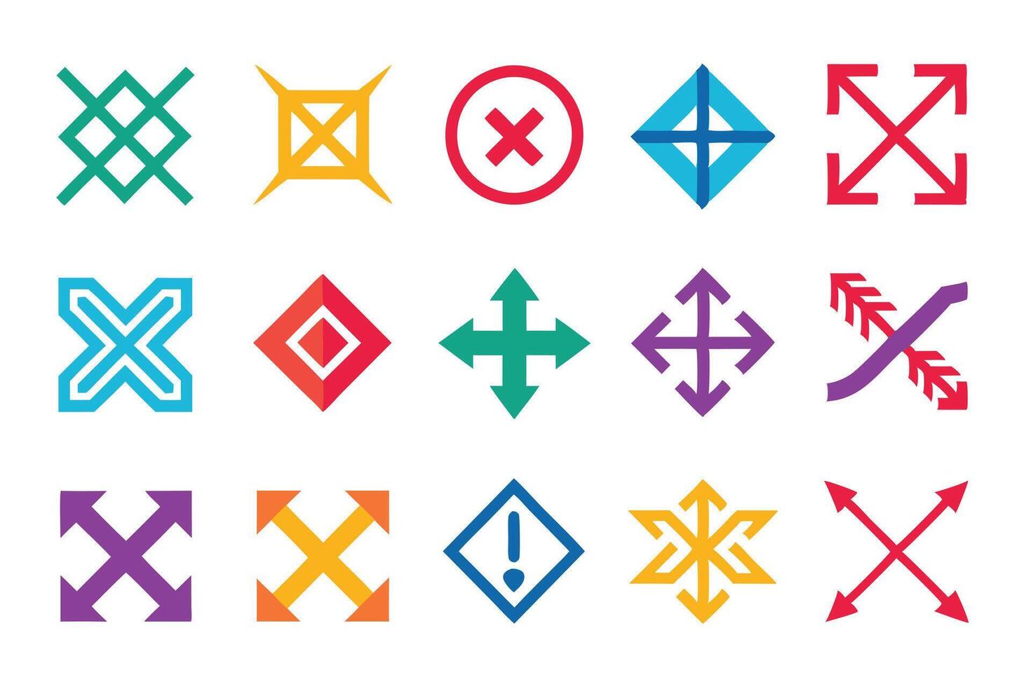 Colorful Collection of Directional Icons vector
