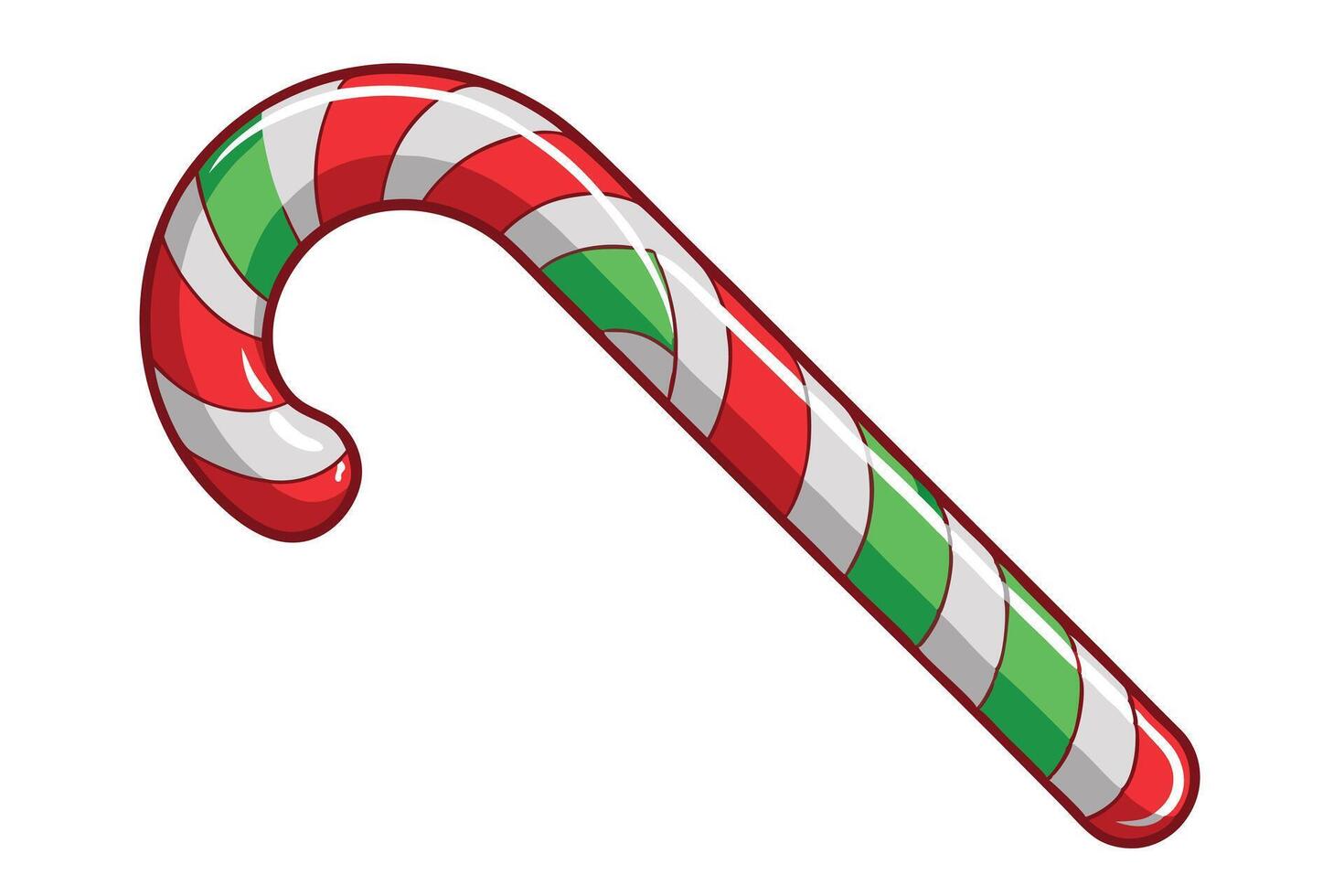 A candy cane illustration perfect for Christmas design. vector