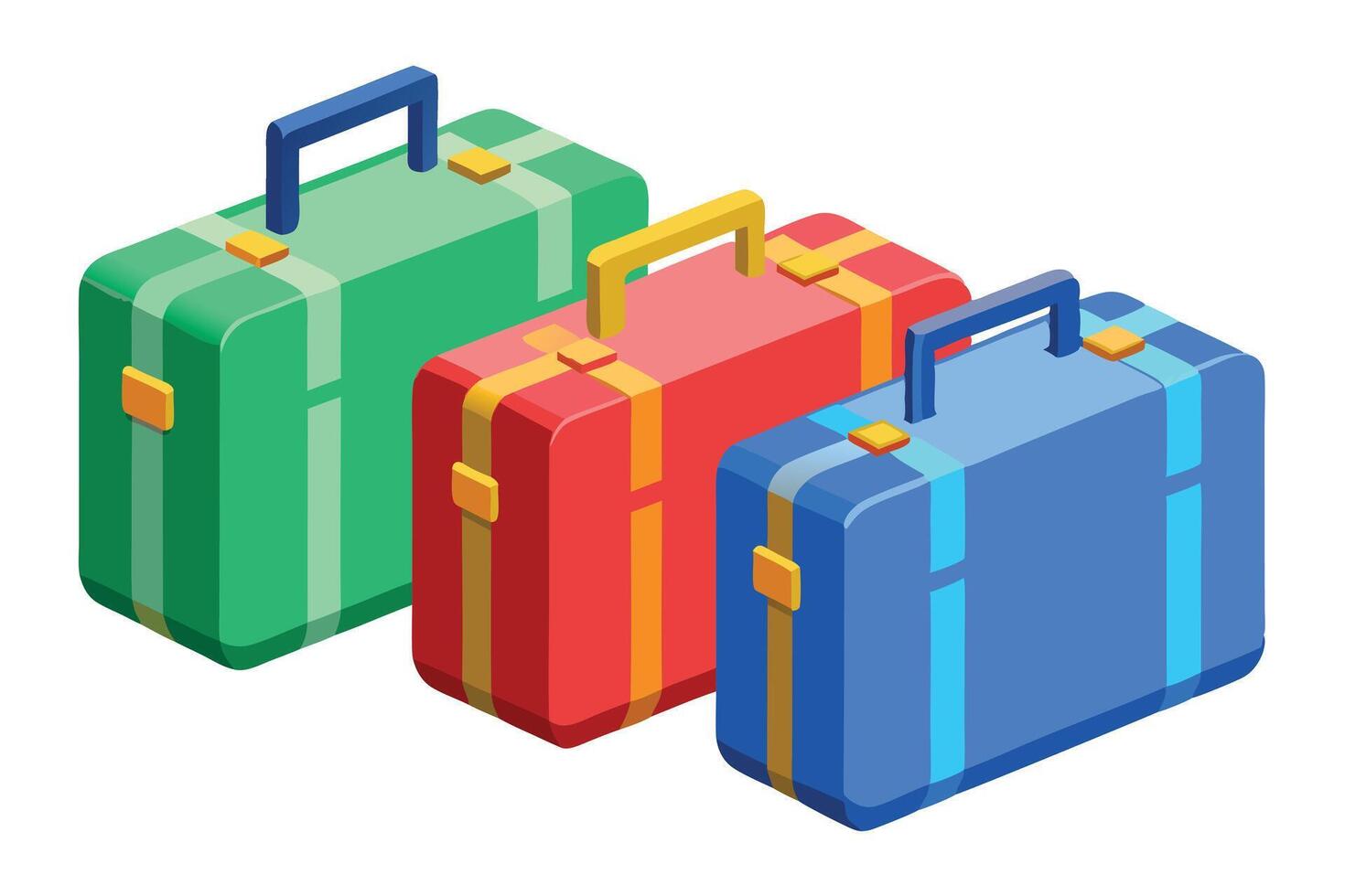 A colorful Travel Suitcases Ready for Adventure vector