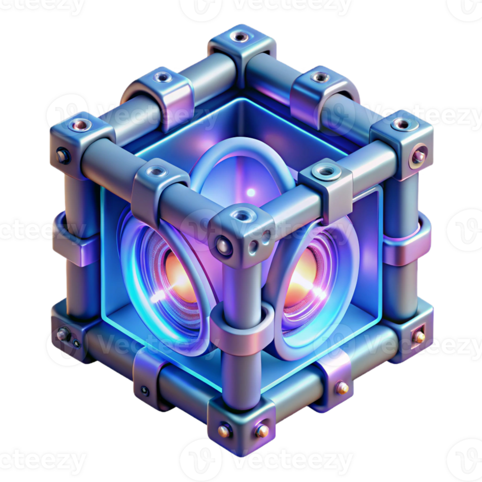 magnificent modern A quantum computer core glowing with energy, complex geometric patterns, ethereal lighting, abstract style detailed png