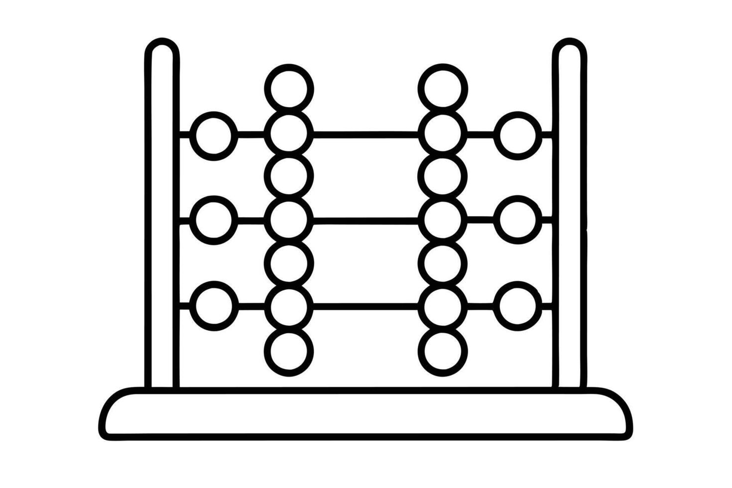 Simple Line Art Illustration of an Abacus vector