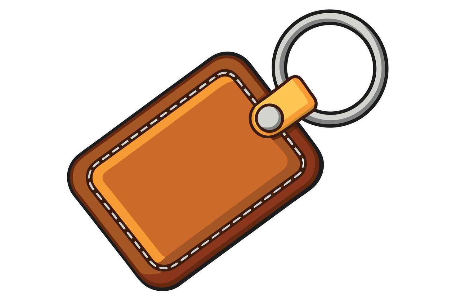 A Illustration of a Stylish Leather Keyring vector
