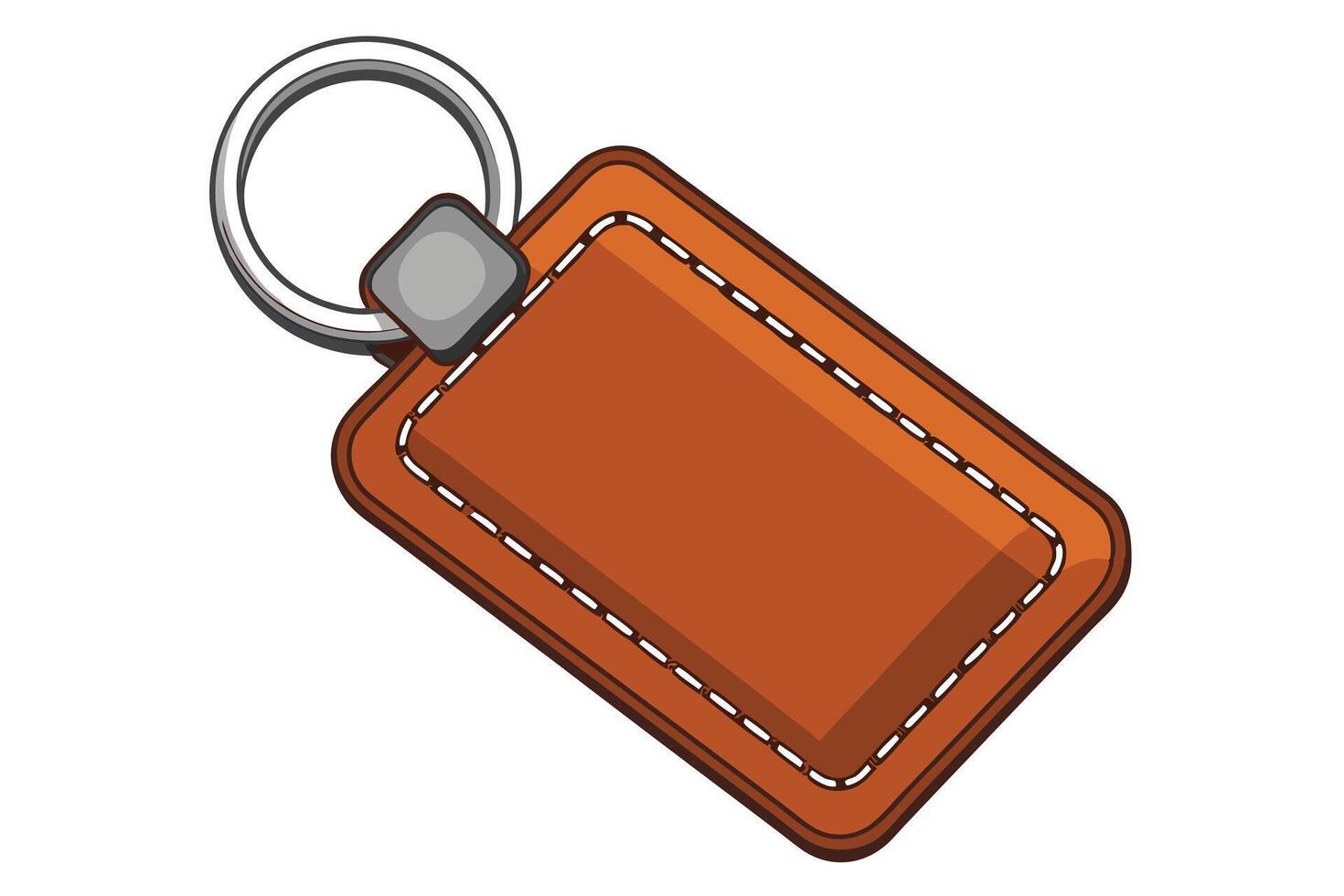Illustration of a Stylish Leather Keyring vector