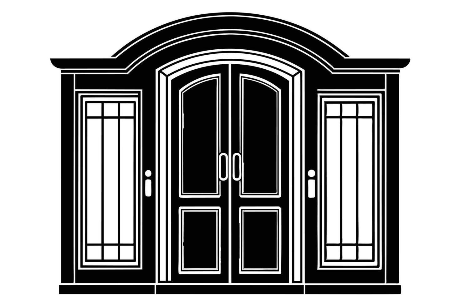 Front Door Design, Perfect for Architectural Stock Photos vector