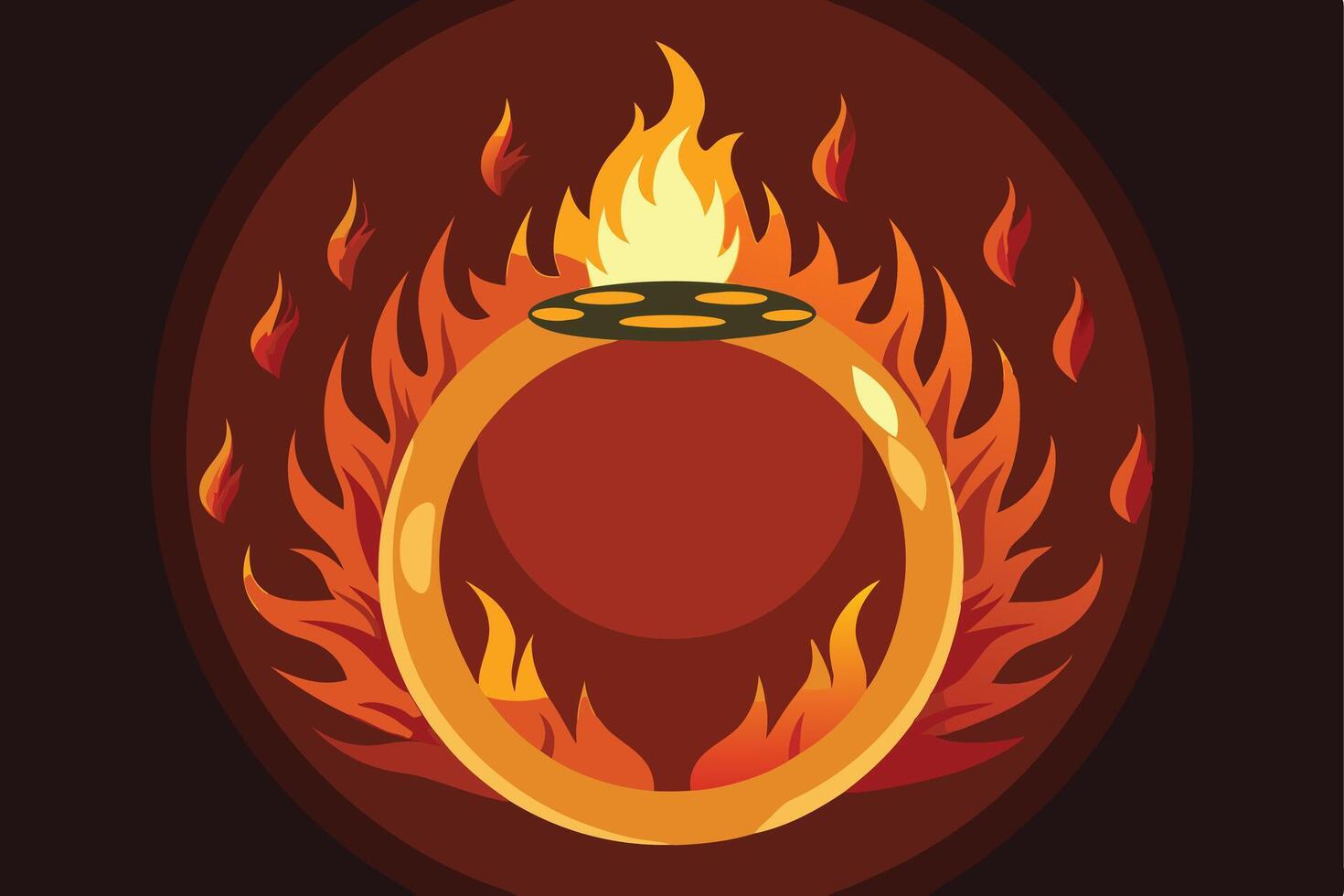 A fiery Ring Graphic Design vector