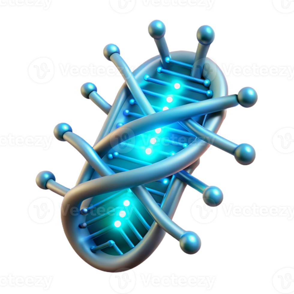 dramatic creative A DNA strand forming the shape of a technological circuit board, glowing with energy, microscopic detail, bioluminescent lighting, scientific illustration style 4K png