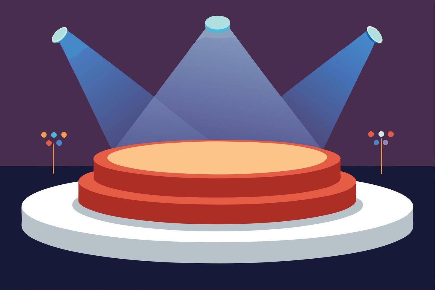 Empty Stage Under Spotlight Ready for Performance vector