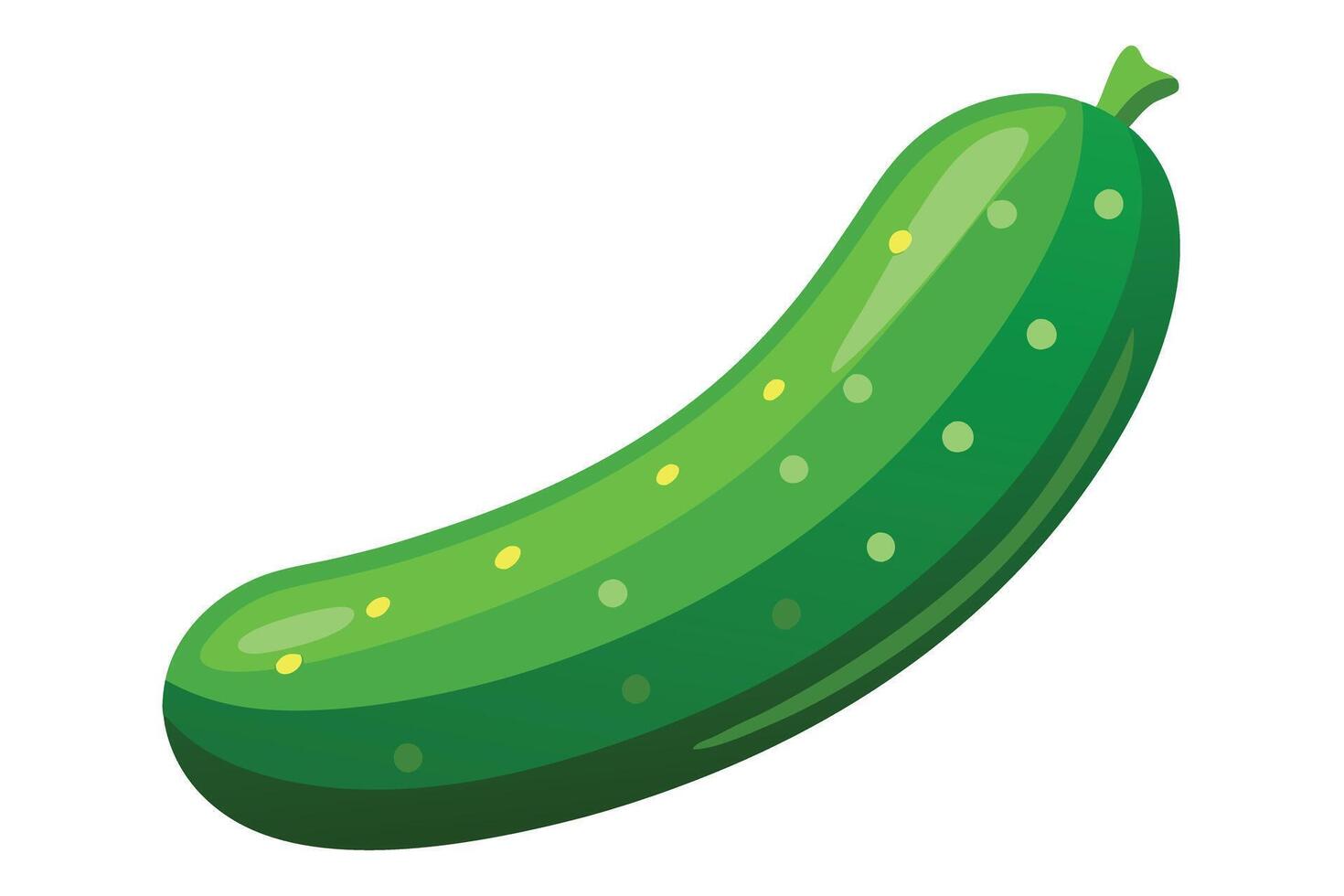 Fresh and vibrant illustration of a bright green pickle. vector