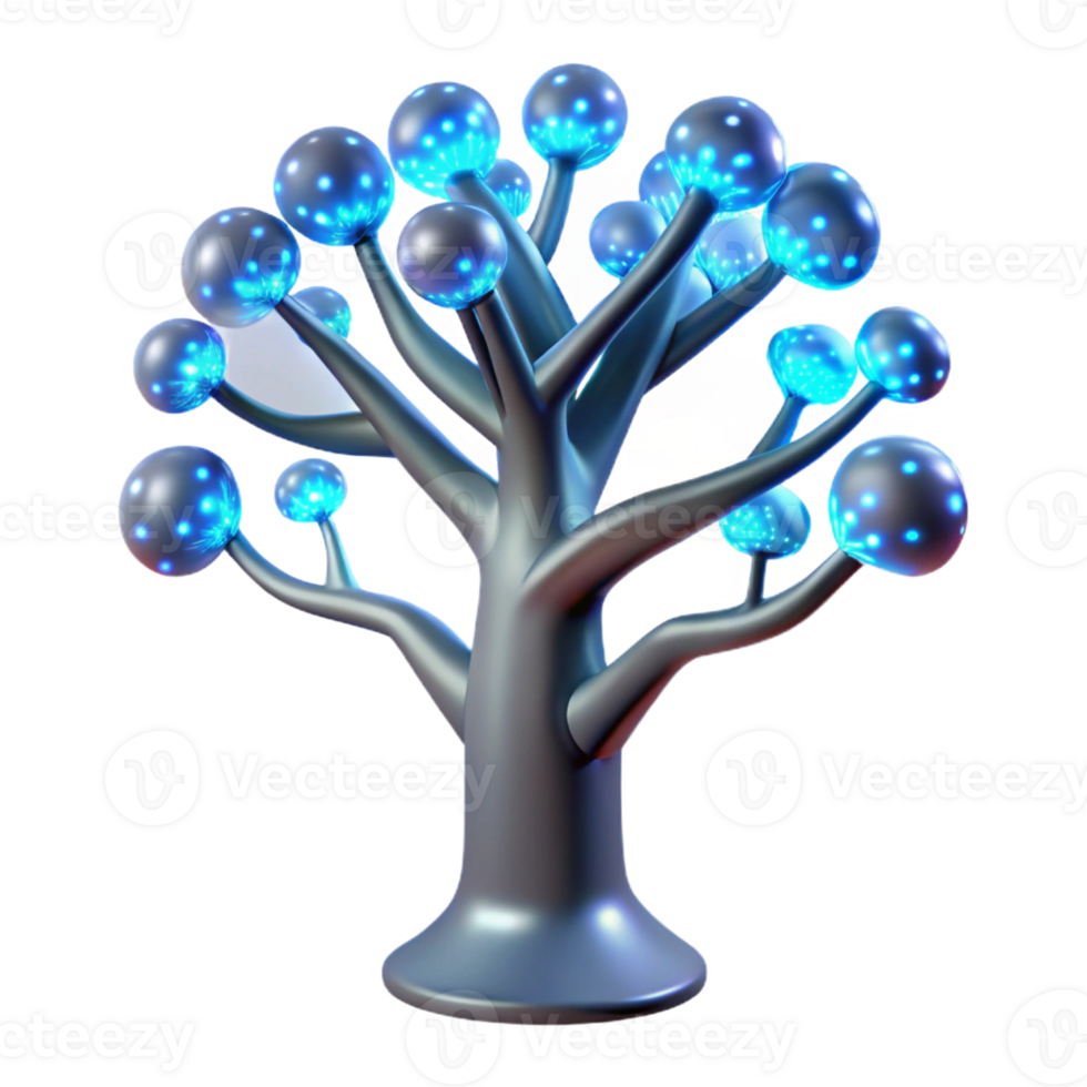 extraordinary contemporary A Bioluminescent Tree with Integrated authentic png