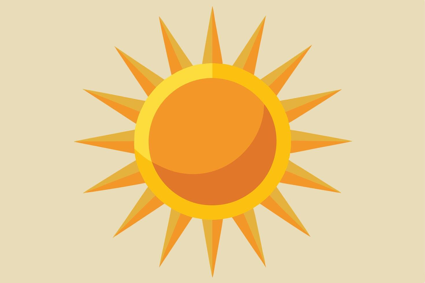 A Flat Icon of a Bright, Sunny Day vector