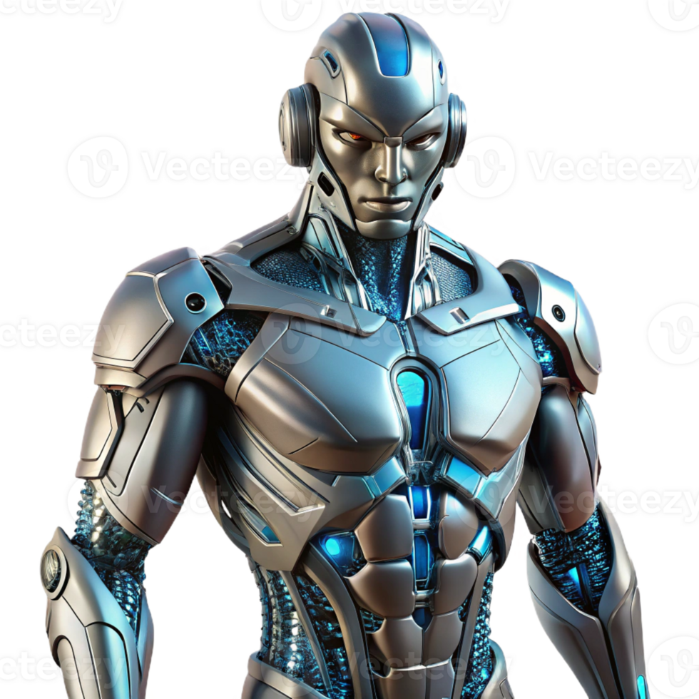 vibrant abstract A Futuristic Exoskeleton Enhancing Human high resolution png