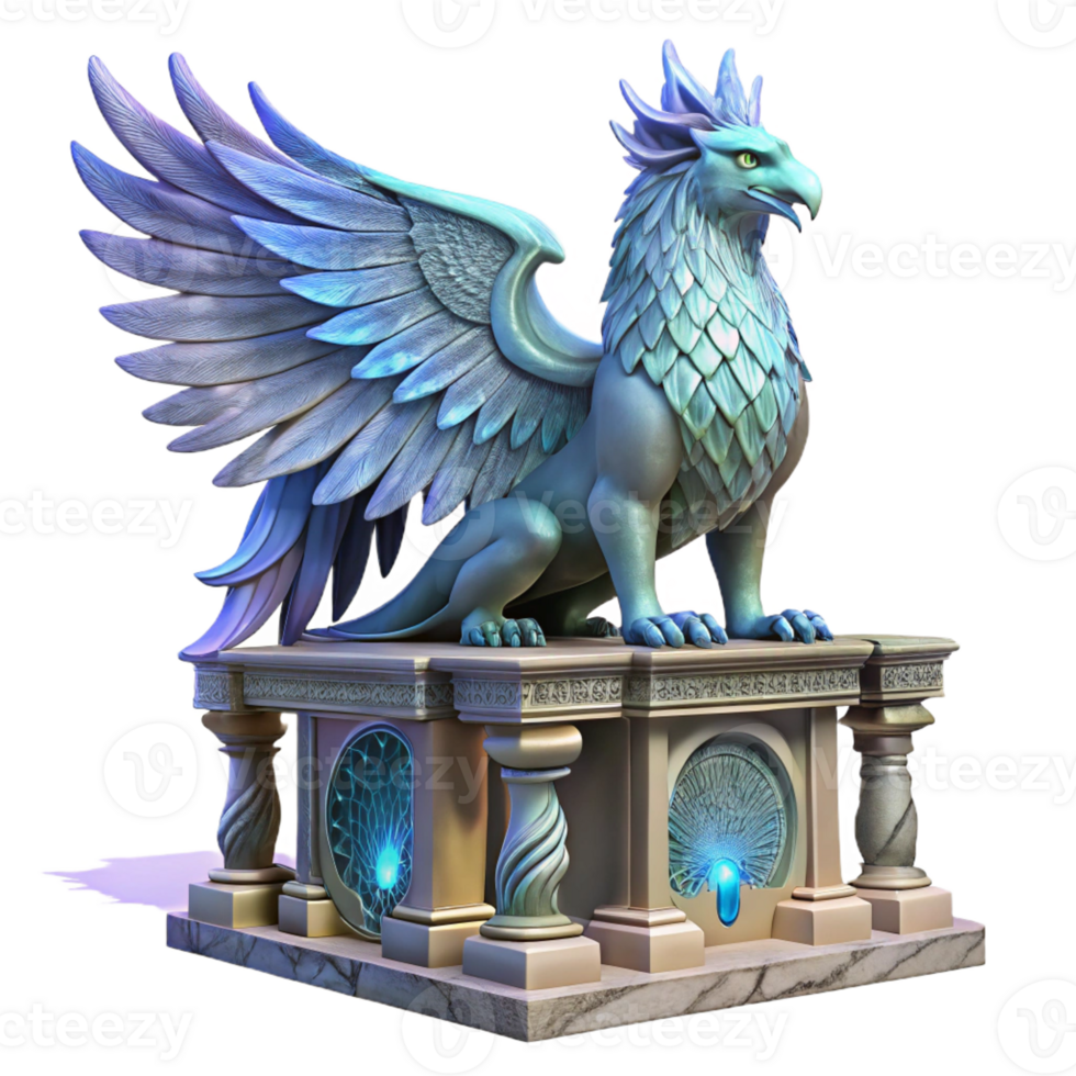 beautiful rustic A Majestic Griffin with Iridescent professional png