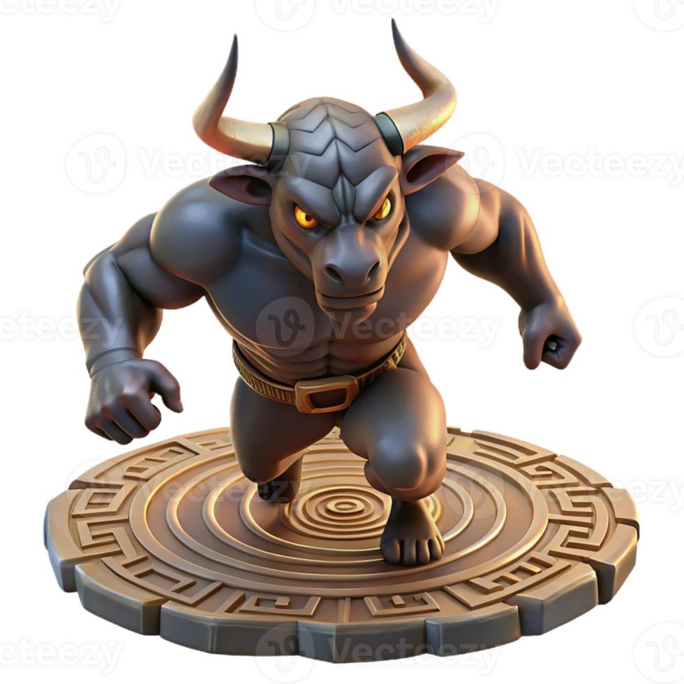 extraordinary artistic A Powerful Minotaur Half Man Half Bull professional png