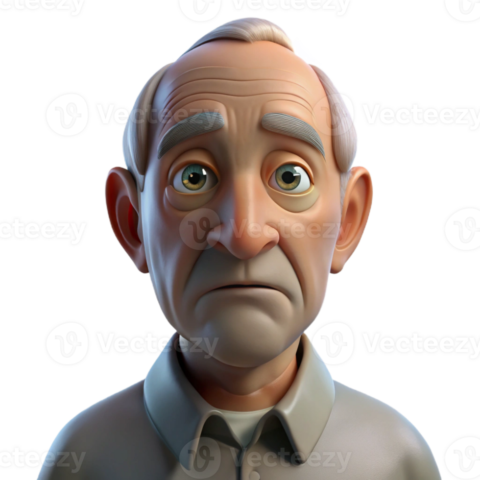 extraordinary contemporary stunning rustic Close-up Portrait Elderly Man with genuine exclusive png