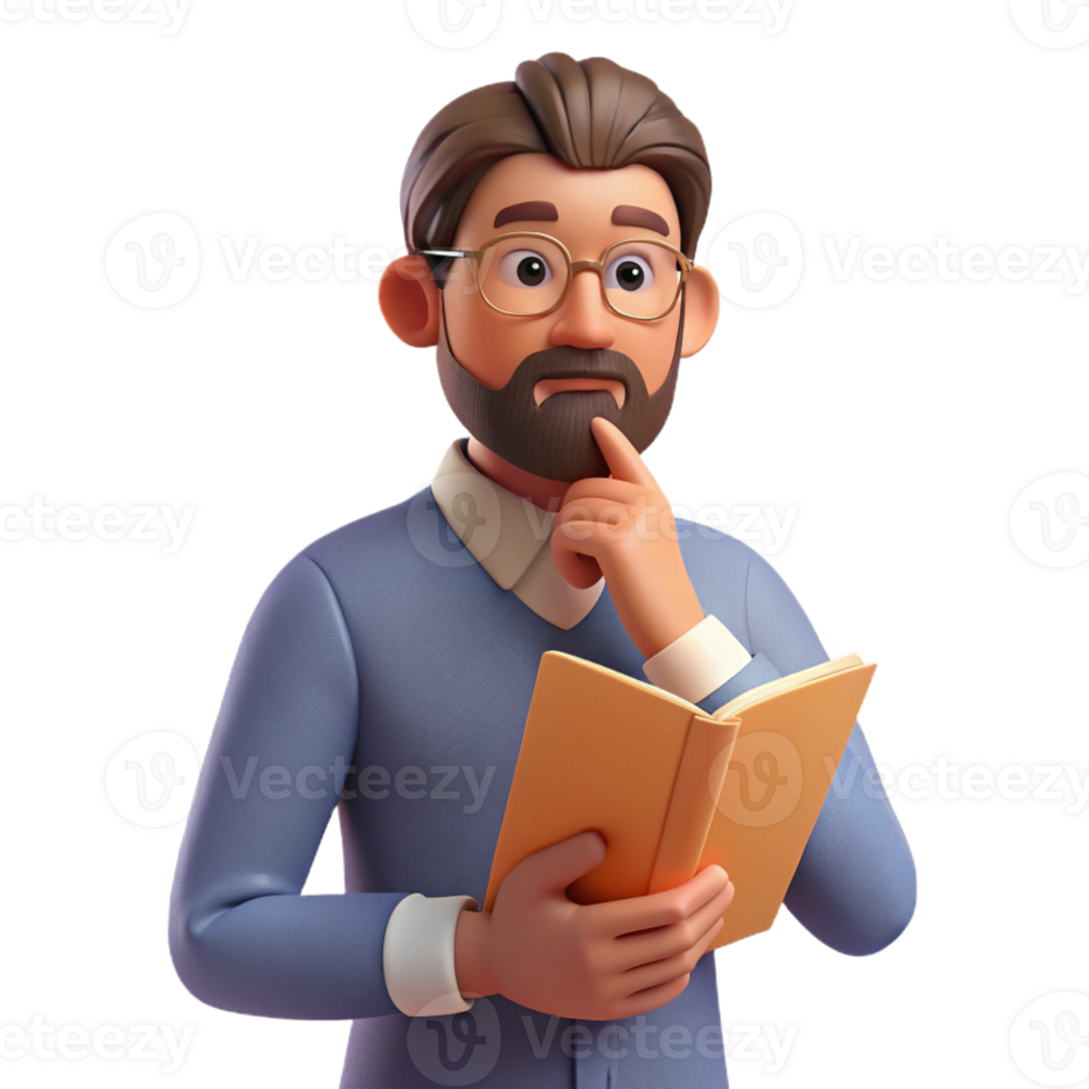 magnificent contemporary Portrait of a Man with a Thoughtful detailed png