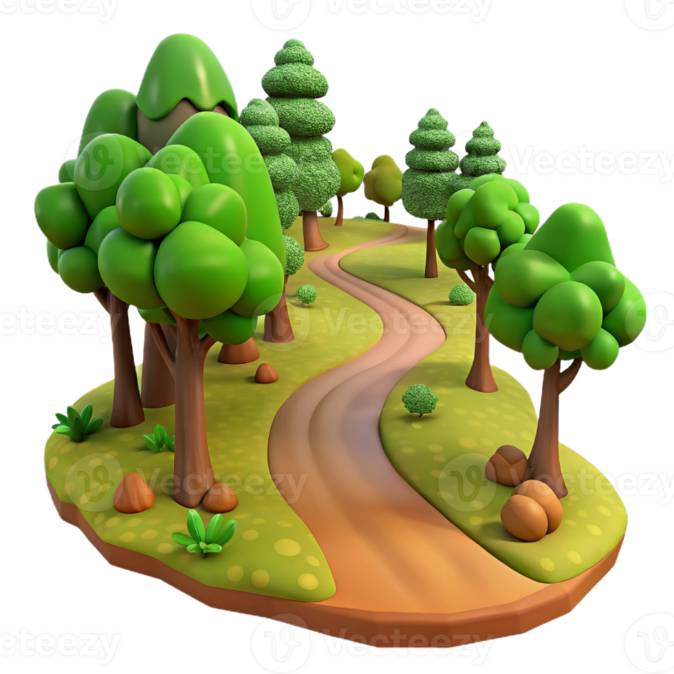 magnificent vintage A winding dirt path through a forest, dappled sunlight, nature photography style high quality png
