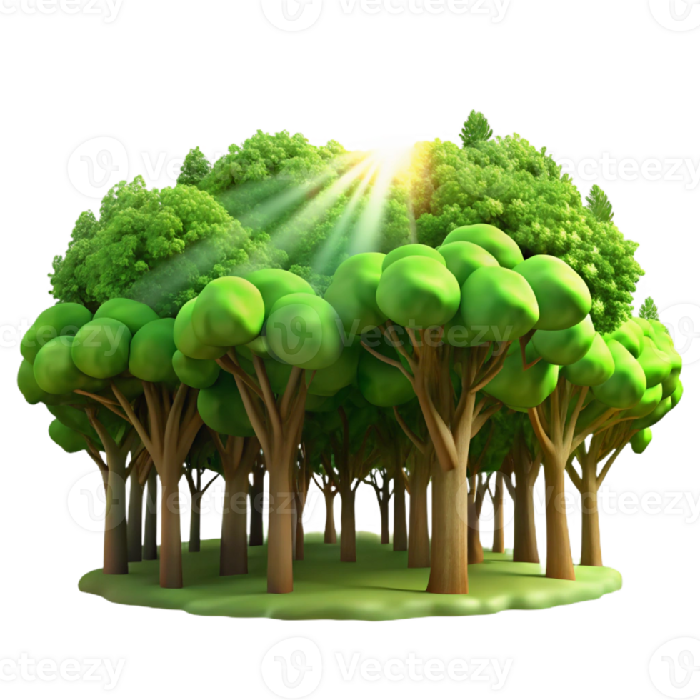 stunning contemporary A lush green forest canopy, sunlight filtering through leaves, nature photography high resolution png