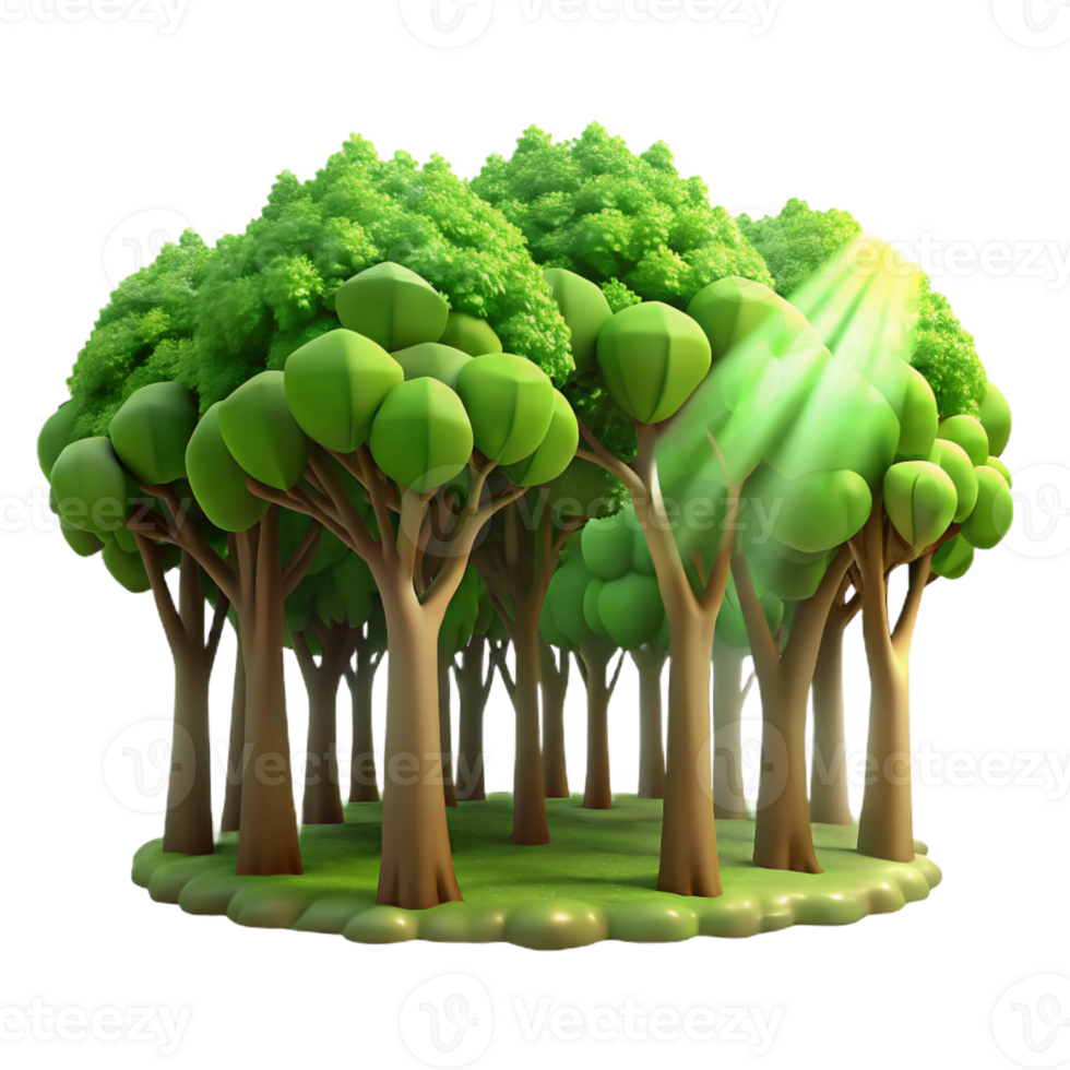 dramatic abstract A lush green forest canopy, sunlight filtering through leaves, nature photography high resolution png