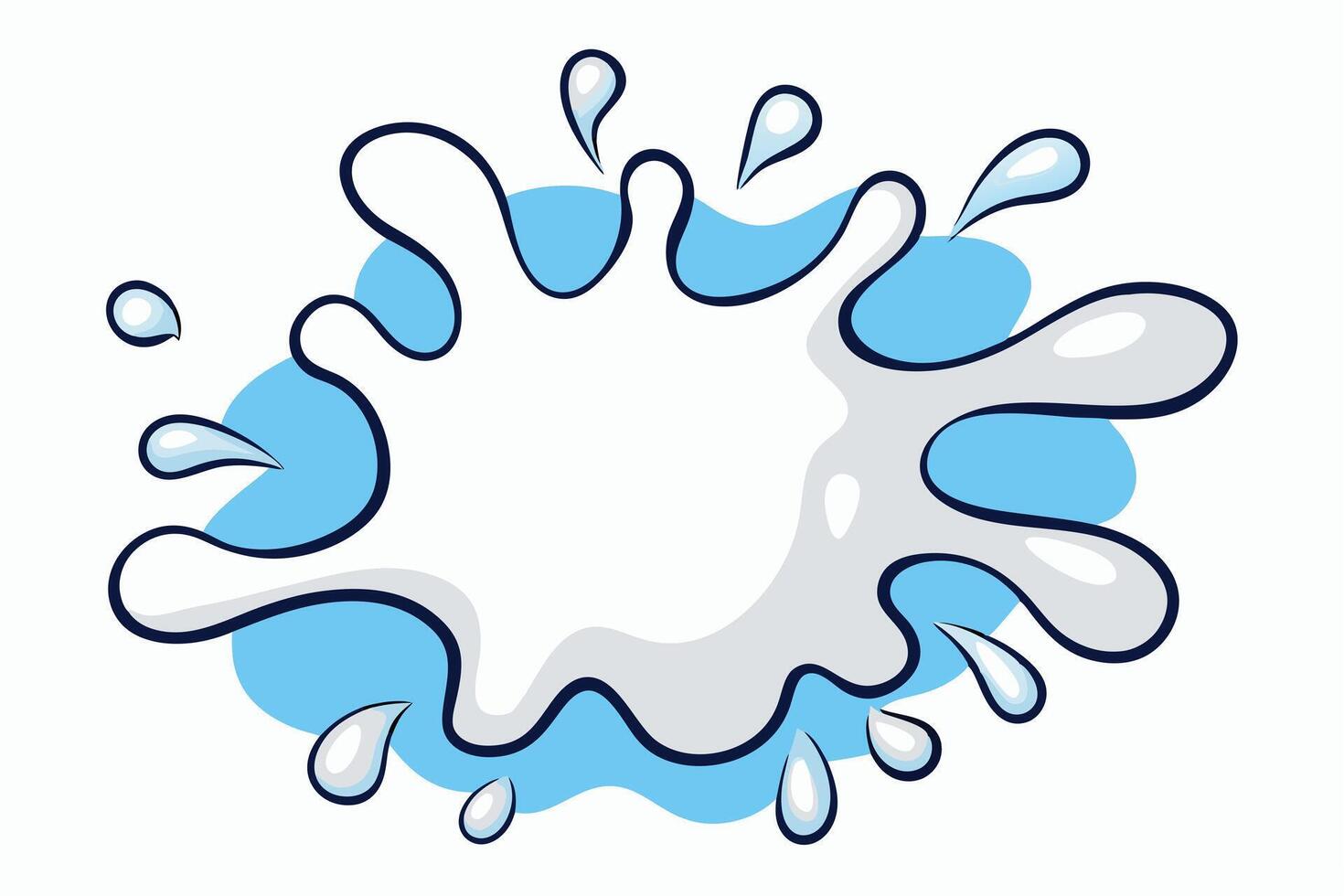 Whimsical Milk Splash Design Illustration vector