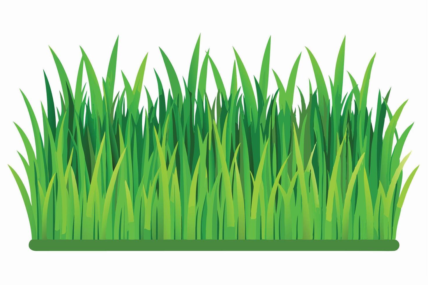 Lush Green Grass Border, Ideal for Design Projects vector