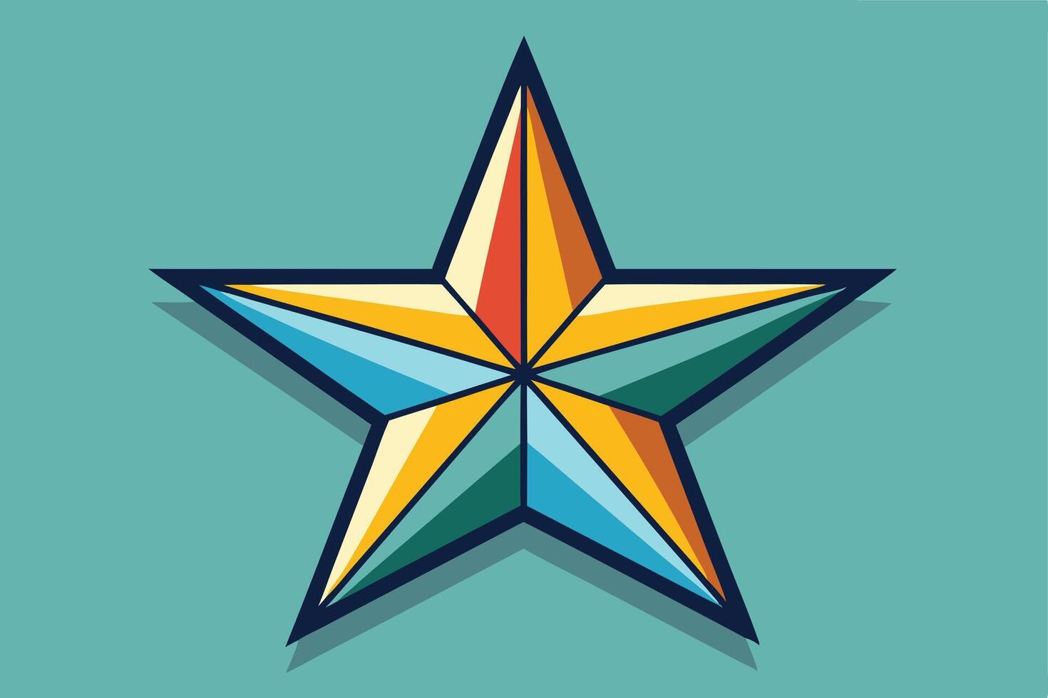 A colorful, Decorative Star Design for Graphic Use vector