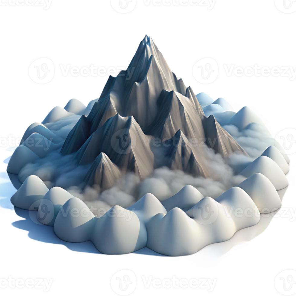 elegant classic A Majestic Mountain Range Piercing professional png