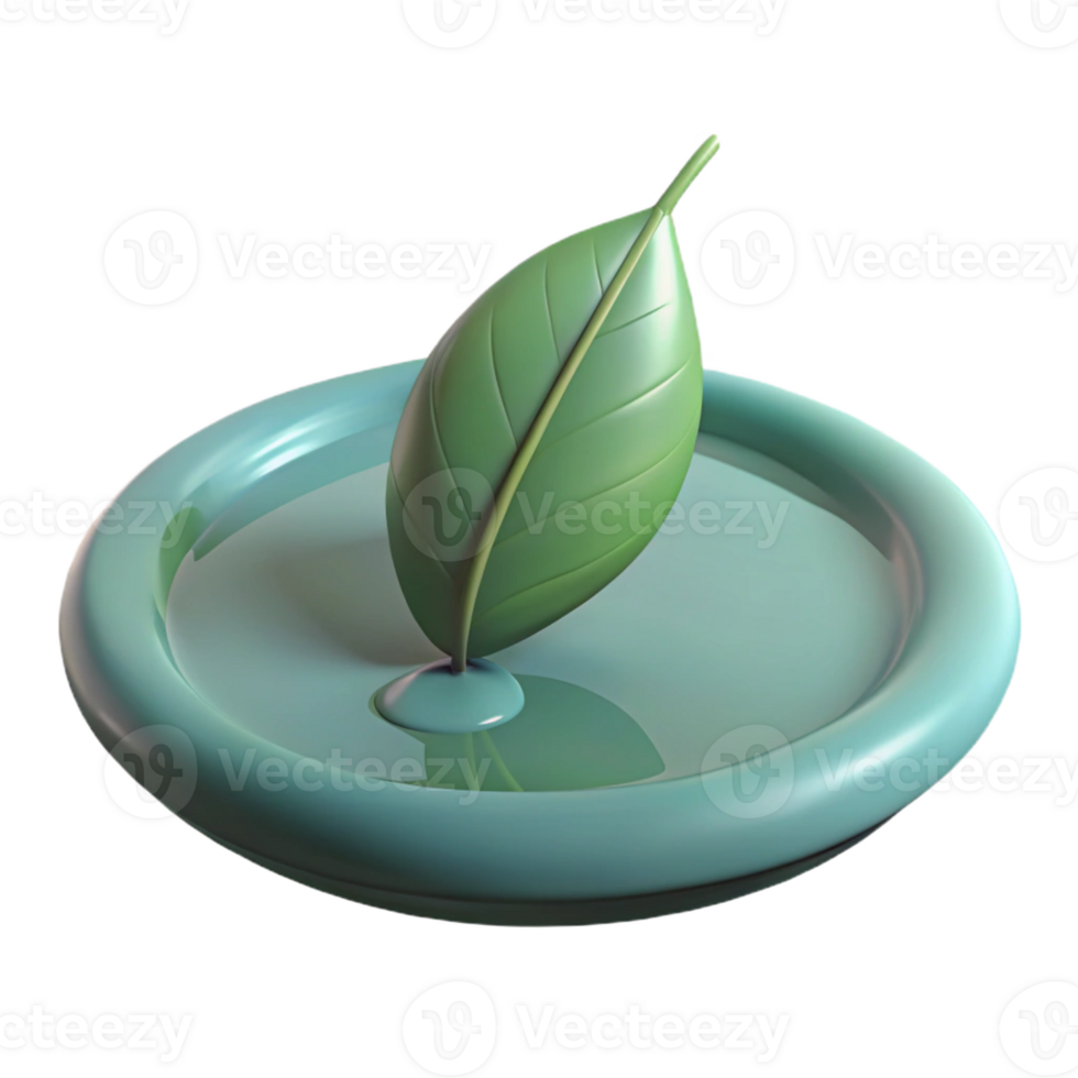 elegant rustic A Single Leaf Floating on the Surface of original png