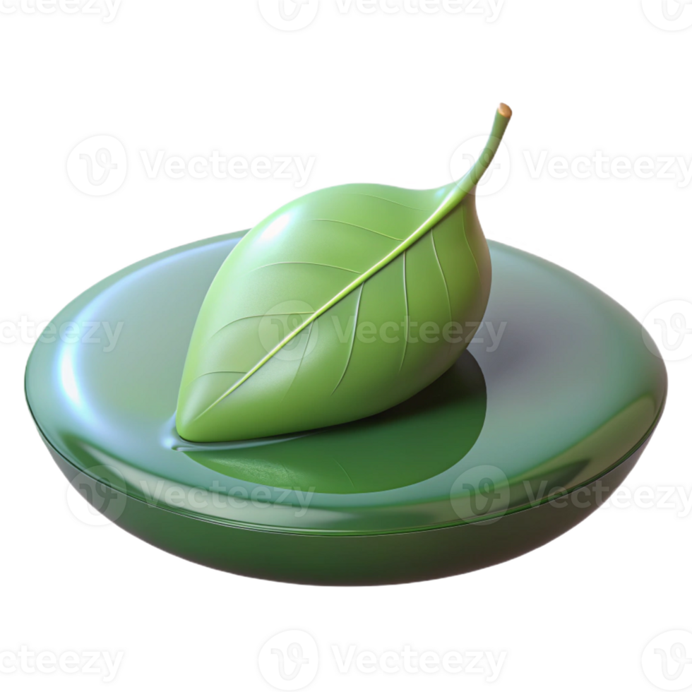 wonderful traditional A Single Leaf Floating on the Surface of detailed png