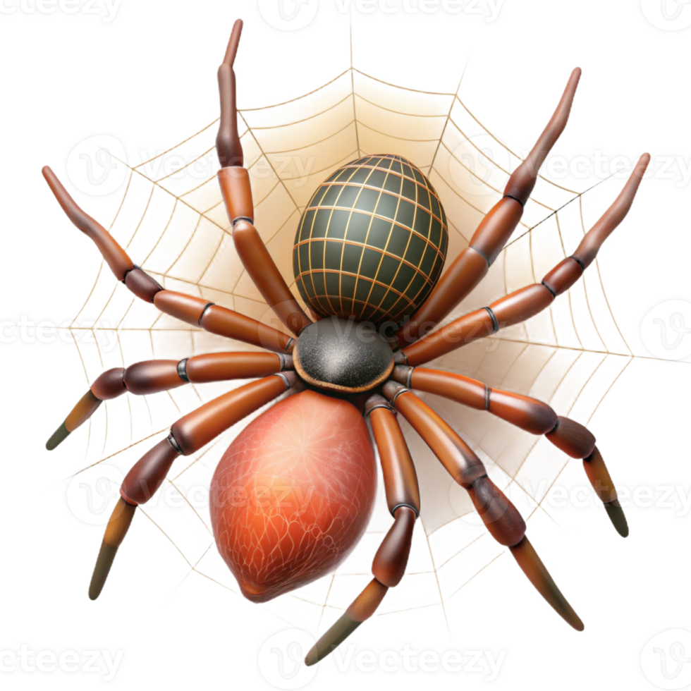 dramatic minimalist A Close Up of a Spider Spinning Its Web premium png