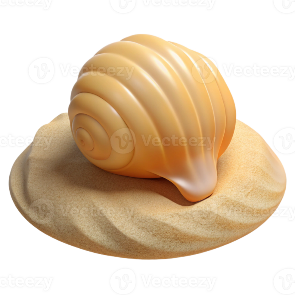 vibrant classic A Single Seashell Lying on a 4K png