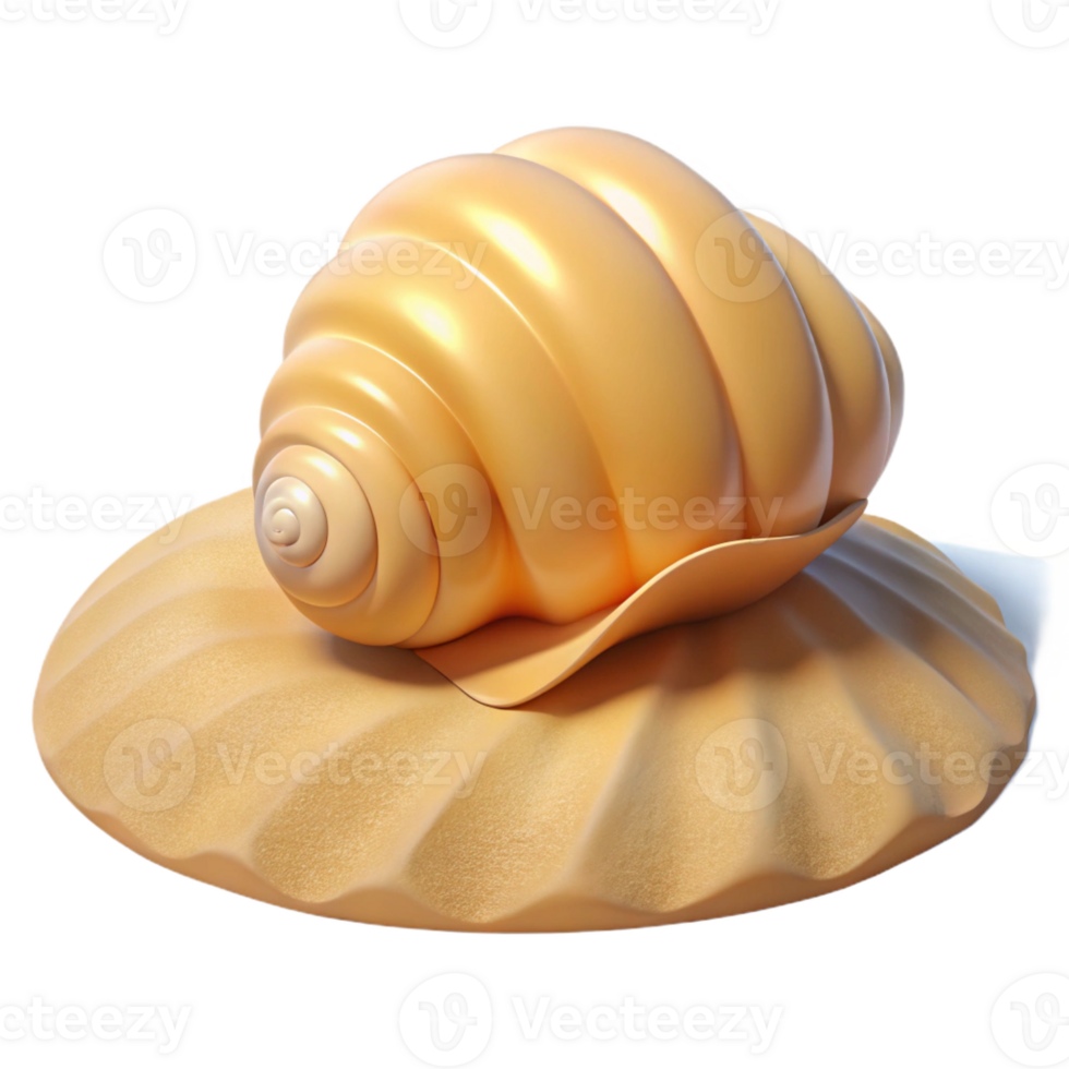 impressive abstract A Single Seashell Lying on a detailed png