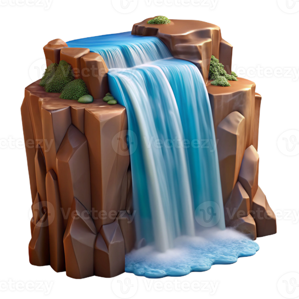 stunning modern A Majestic Waterfall Cascading Down a original png