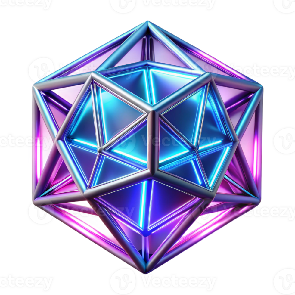 stunning rustic Geometric fractals composed of interconnected, glowing neon lines, with a dramatic, chiaroscuro lighting effect, in a cyberpunk style high resolution png