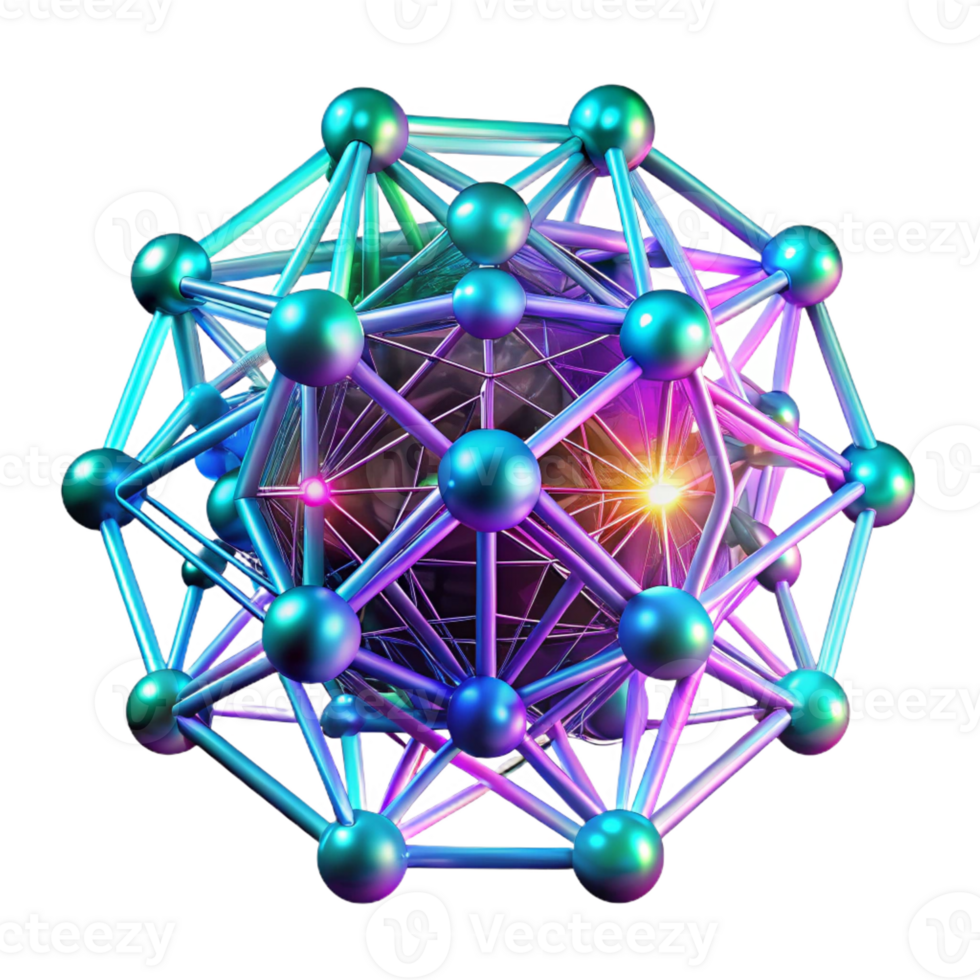 impressive abstract A complex network of interwoven, fiber optic cables, emitting a vibrant, neon glow, in a data visualization, abstract data art style high quality png