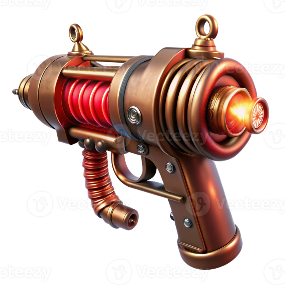 stunning creative stunning abstract A Close Up of a Steampunk Ray Gun with premium authentic png