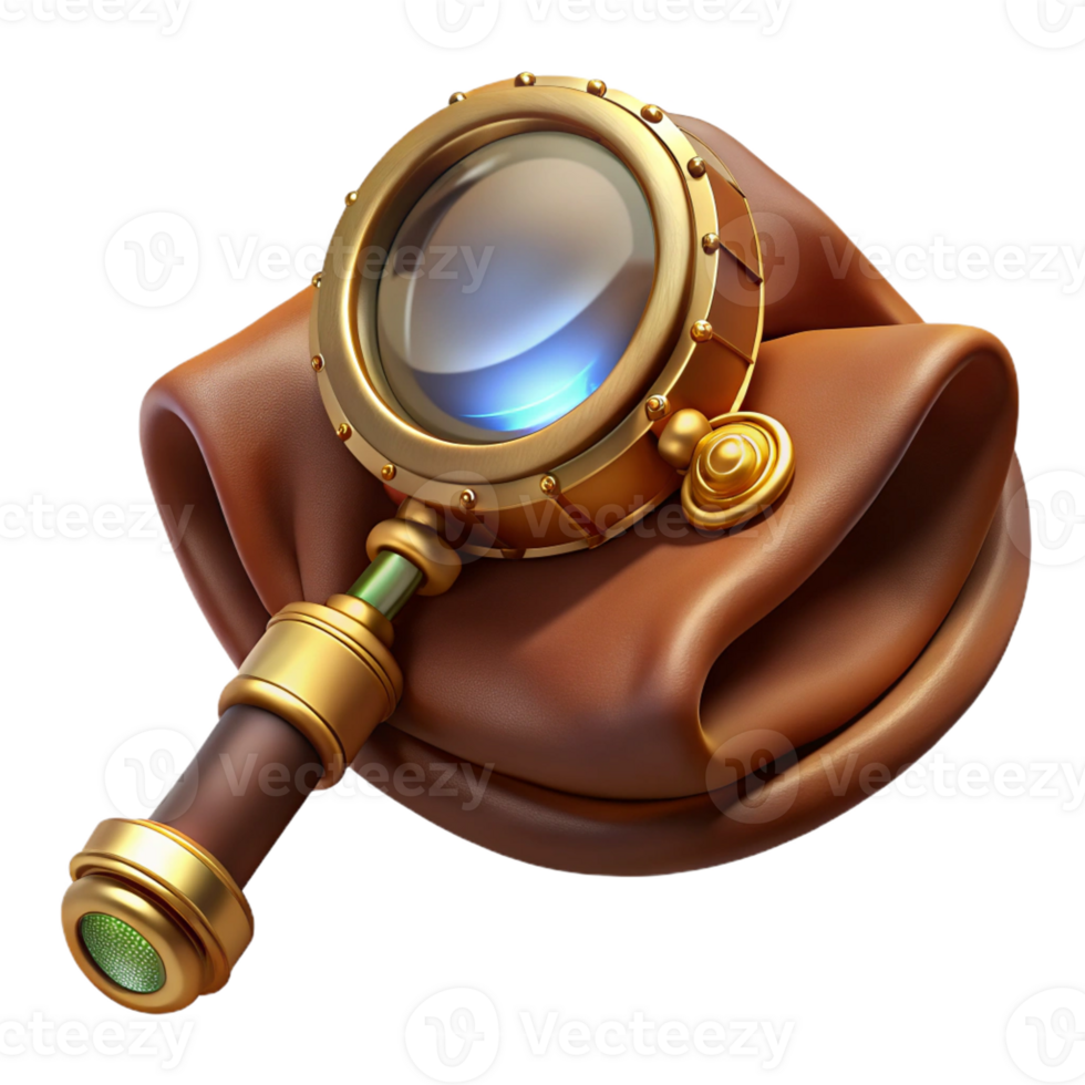 impressive artistic A Steampunk Monocle with a Magnifying Glass exclusive png