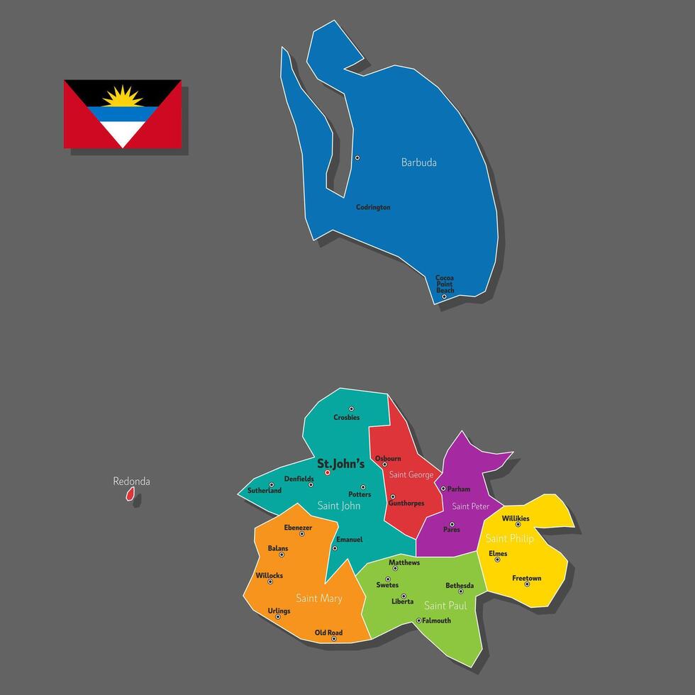 map of Antigua and Barbuda vector