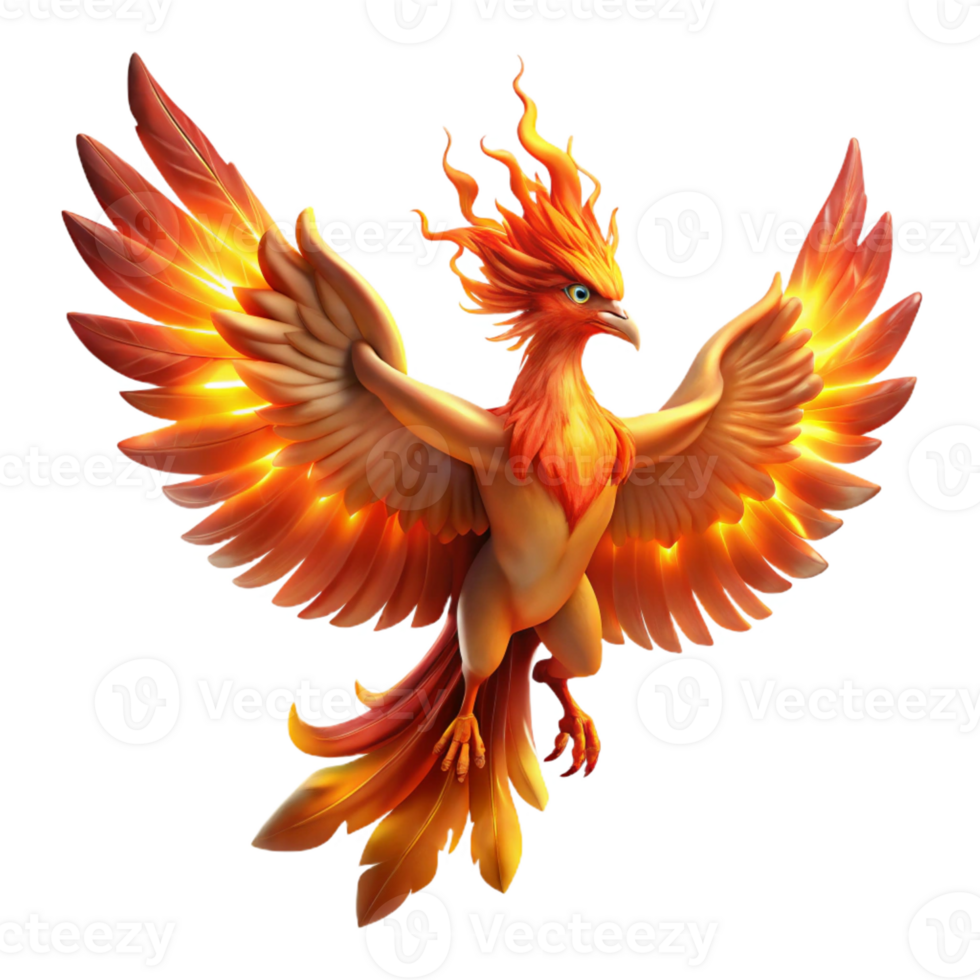 elegant contemporary A Majestic Phoenix Rising from the Ashes professional png