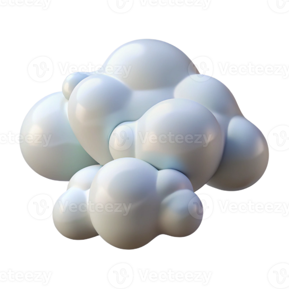 extraordinary contemporary A group of clouds in the sky, abstract shapes, ethereal style exclusive png