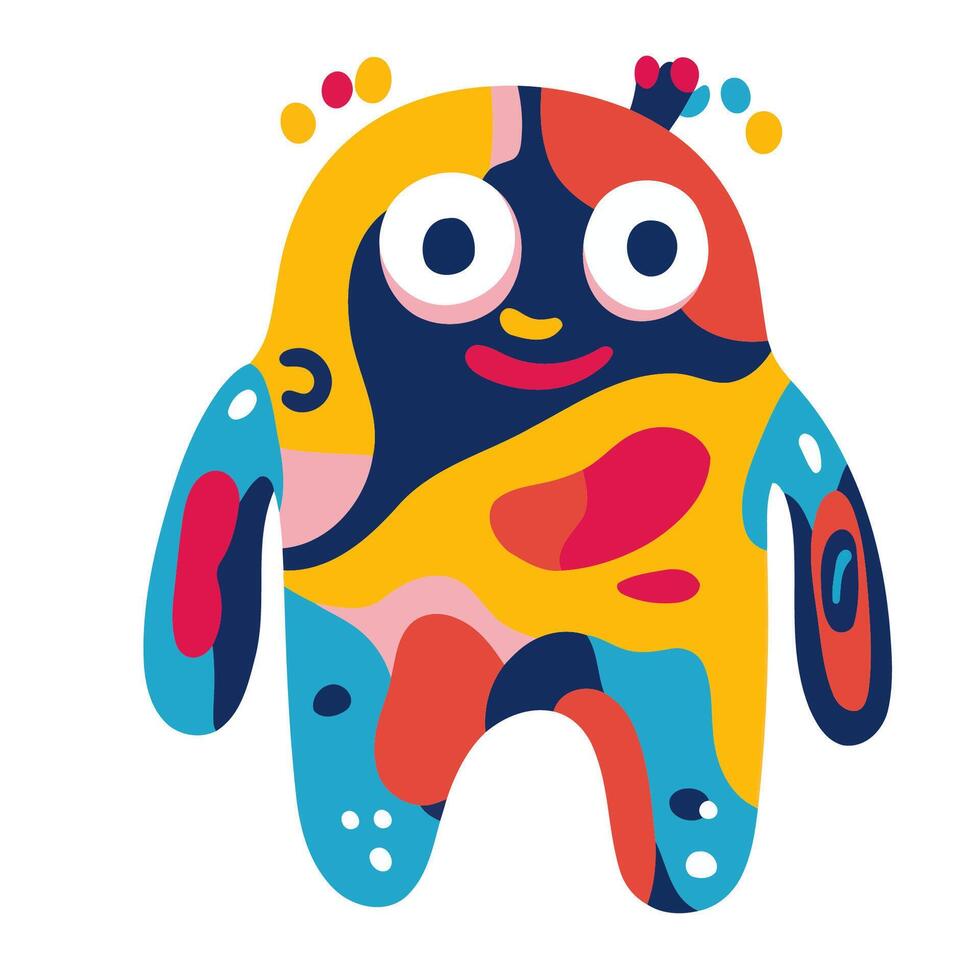 Colorful Abstract Figure With Playful Vibes vector