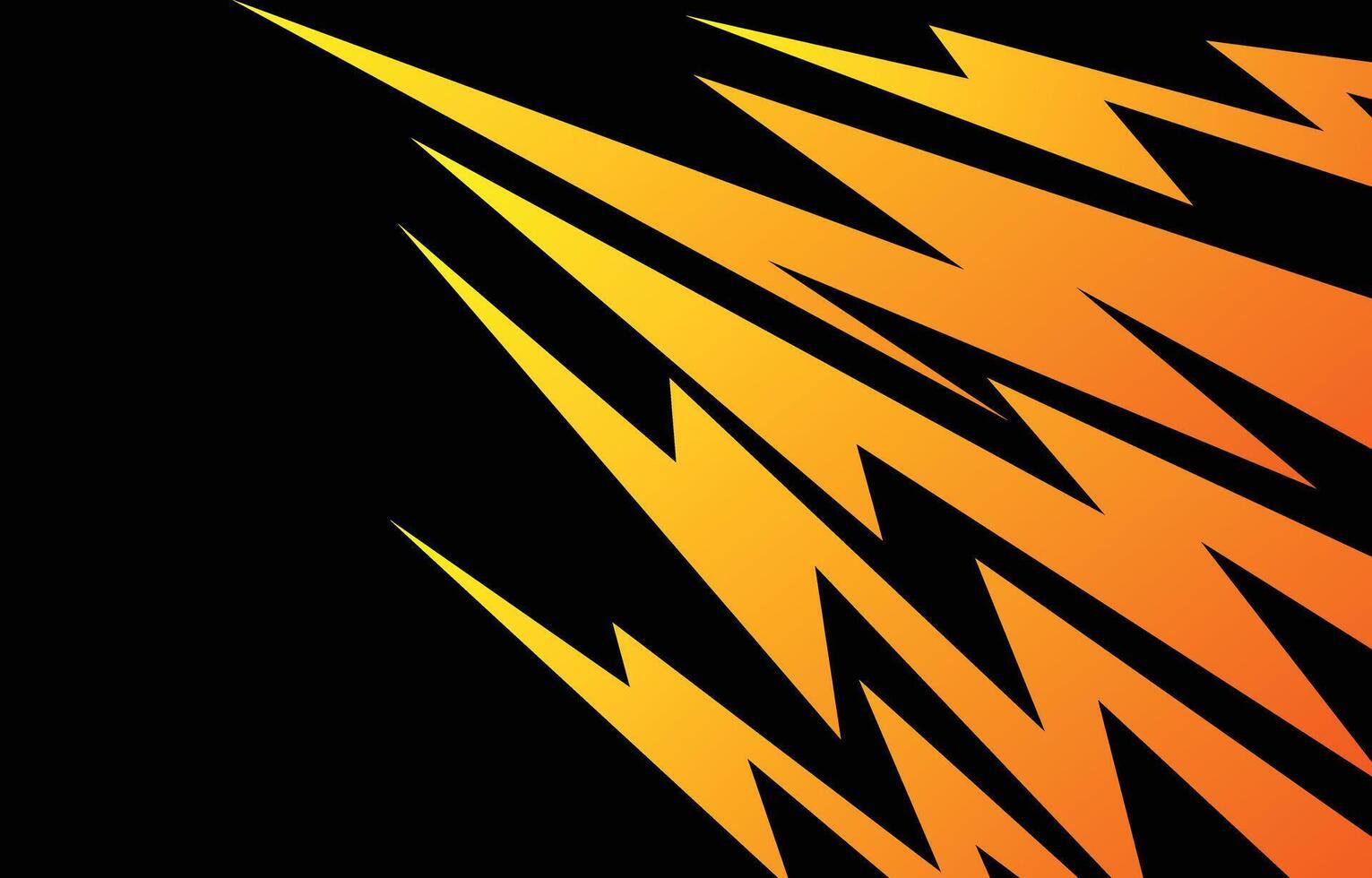 Abstract background with yellow and orange gradient raw jagged spike pattern and with some copy space area vector