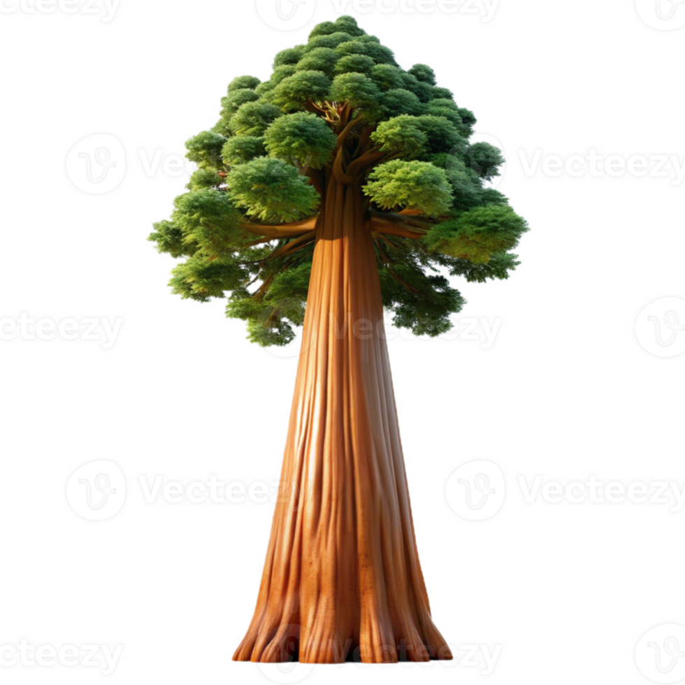 extraordinary artistic A giant sequoia tree reaching towards the sky, low angle view, majestic atmosphere, realistic rendering high resolution png