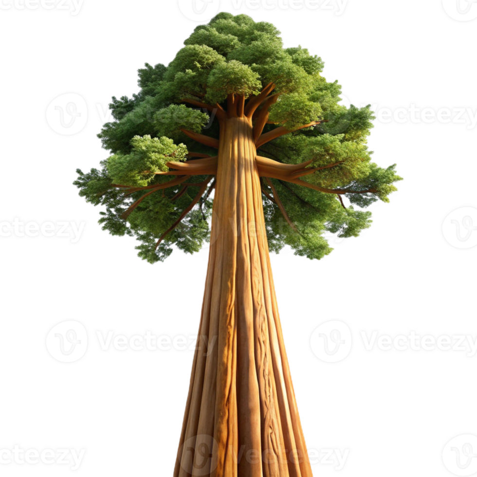 vibrant creative vibrant vintage A Giant Sequoia Tree Reaching Towards the detailed professional png