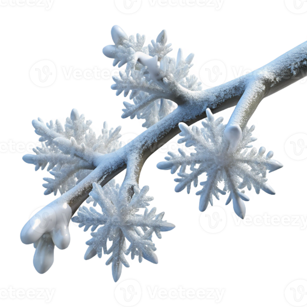 magnificent classic A snow-covered branch with delicate ice crystals, macro photography, winter wonderland atmosphere, delicate lighting exclusive png