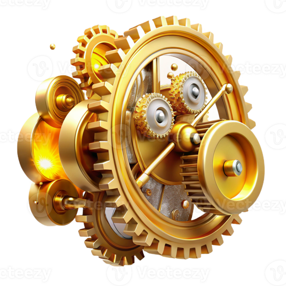 elegant artistic wonderful modern An Intricate Clockwork Mechanism of Gears detailed exclusive png