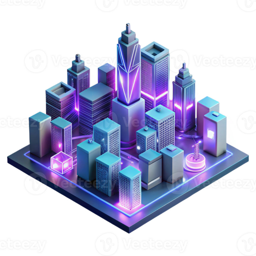 dramatic modern wonderful modern A Futuristic Cityscape Composed Entirely professional genuine png